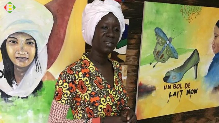 PORTRAIT – En Mauritanie, Amy Sow dénonce les violences faites aux femmes avec ses peintures